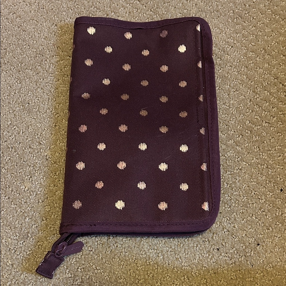 Thirty-One Purple Polka Dot Pouch